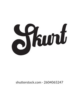 Skurt text on white background.