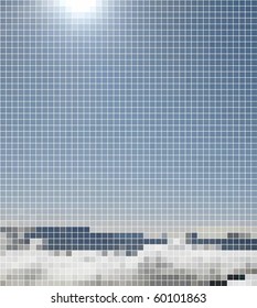 Sky. Abstract vector dots background.