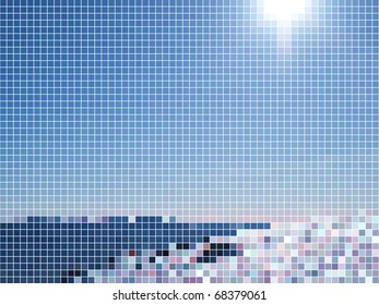 Sky. Abstract vector dots background