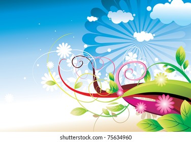 sky abstract vector illustration