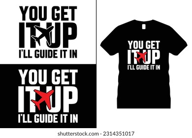 Sky Air Traffic Controller Famous Quotes T-shirt Design. Typography Air Traffic Tshirt Design