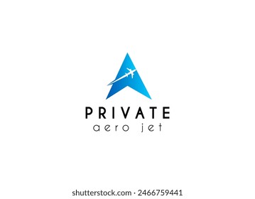 Sky aviation private jet logo design. Minimalist airplane logo for aviation company