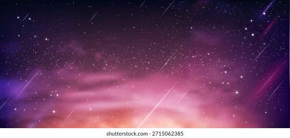 Himmel Nacht Sterne Stern für Traum Hintergrund, Natur Winterhimmel in blau, lila mit Sternenlicht für Radan Banner, Abstrakte Landschaft des Universums Raum mit Wolke Tänzer 