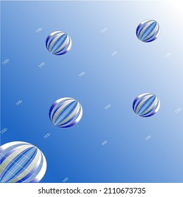 Fondo del cielo con globos, ilustración vectorial