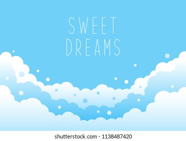 Sky background with clouds on blue sky background