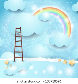 Sky background with copy space, vector