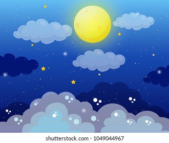 Day Night Time Concept Sky Background Stock Vector (Royalty Free ...