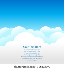 Sky Background for greeting card in vector