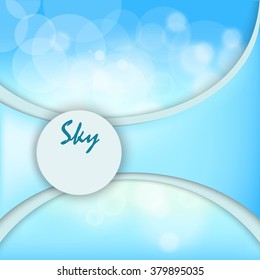 Sky Background for greeting card in vector