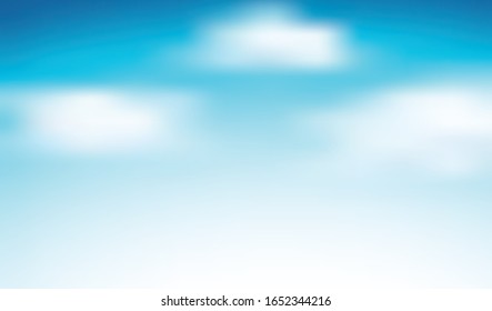 Sky background with lots of fluffy clouds illustration