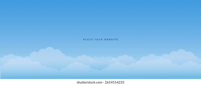 sky background nature, clouds, blue colour, vector design, illustration