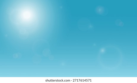 sky background with sunshine and bokeh