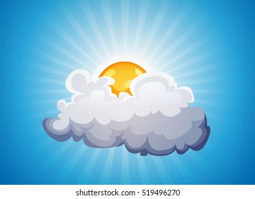sun and clouds clip art