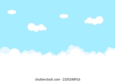 Sky background. Vector graphics in flat style