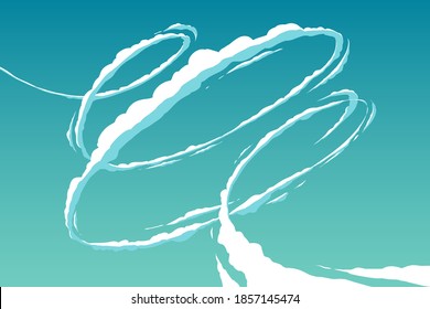 Sky background with white trail