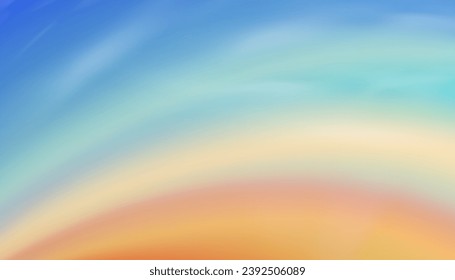 Sky Background,Sunset Sky Pink,Yellow,Orange with Abstract Soft Cloud in Evening,Vector Backdrop Cartoon Sunrise over Sea Beach in Morning Summer,Fantasy Pastel color Horizon Spring Nature Banner