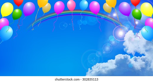 Sky balloon background