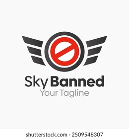 Sky Banned Logo Design Template. Good for Business, Agency, Community and Organization