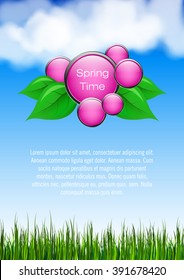 the sky with beautiful clouds realistic. Vector illustration