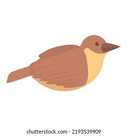Sky bird icon cartoon vector. Tree sparrow. Cute flying