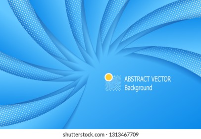Sky Blue Abstract background  or banner or template visited card or flyer book covers with cut paper halftones or  with grunge and  3D effect for summer holiday