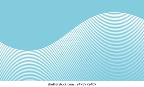 Sky Blue abstract background with curve line for backdrop or presentation