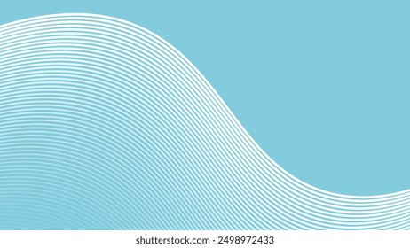 Sky Blue abstract background with curve line for backdrop or presentation