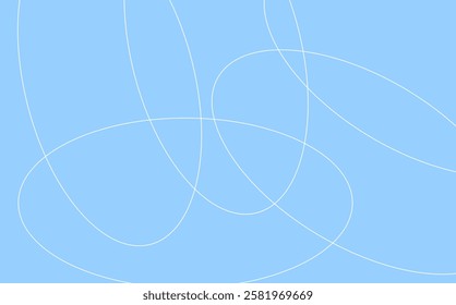Sky blue abstract background with white lines and geometric design