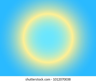 Sky blue background with solar ring in center, Vector illustration EPS10