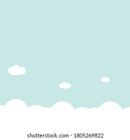 Sky blue background. Vector illustration