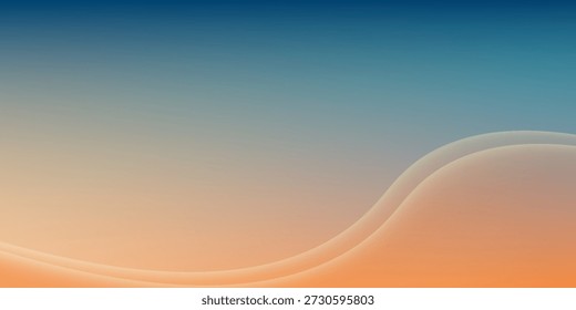Fundo azul-celeste,Céu claro horizontal,Nuvem sobre praia na noite de verão,Ilustração vetorial Landscape Sunset Field,