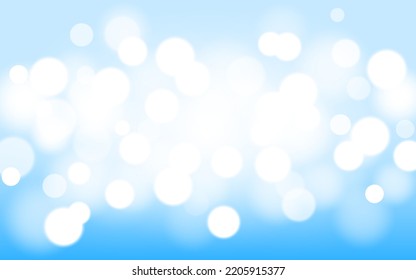 Fondo abstracto del bokeh azul cielo, luz suave, vector eps 10 ilustración de partículas de bokeh, decoración de fondo