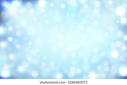 Sky blue bokeh soft light abstract background, Vector eps 10 illustration bokeh particles, Background decoration