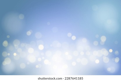 Sky blue bokeh soft light abstract background, Vector eps 10 illustration bokeh particles, Background decoration