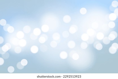 Fondo abstracto del bokeh azul cielo, luz suave, vector eps 10 ilustración de partículas de bokeh, decoración de fondo