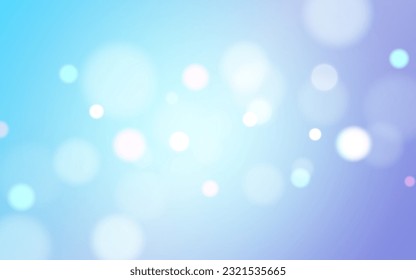 Fondo abstracto del bokeh azul cielo de luz suave, Vector eps 10 ilustración de partículas de bokeh, decoración de fondo