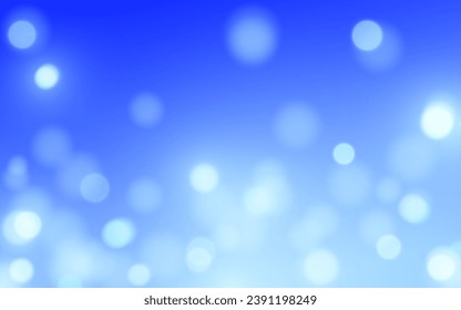 Fondo abstracto del bokeh azul cielo de luz suave, Vector eps 10 ilustración de partículas de bokeh, decoración de fondo