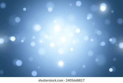 Fondo abstracto del bokeh azul cielo de luz suave, Vector eps 10 ilustración de partículas de bokeh, decoración de fondo