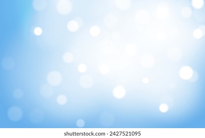 Fondo abstracto suave de la luz del bokeh del cielo azul, Vector eps 10 partículas del bokeh de la ilustración, decoración del fondo