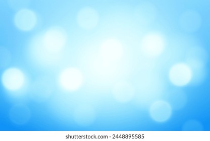 Fondo abstracto suave de la luz del bokeh del cielo azul, Vector eps 10 partículas del bokeh de la ilustración, decoración del fondo