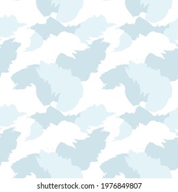 Sky blue Brush Stroke Camouflage abstract seamless pattern background suitable for fashion textiles, graphics