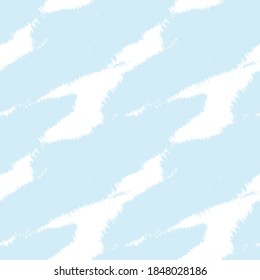 Sky Blue Brush stroke fur pattern design for fashion prints, homeware, graphics, backgrounds