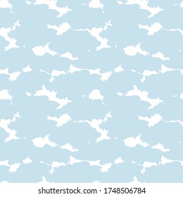 Sky blue Camouflage abstract seamless pattern background suitable for fashion textiles, graphics