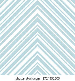 Sky blue Chevron diagonal striped seamless pattern background suitable for fashion textiles, graphics