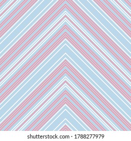 Sky blue Chevron diagonal striped seamless pattern background suitable for fashion textiles, graphics
