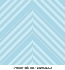 Sky blue Chevron diagonal striped seamless pattern background suitable for fashion textiles, graphics