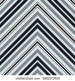 Sky blue Chevron diagonal striped seamless pattern background suitable for fashion textiles, graphics