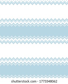 Sky Blue Christmas fair isle pattern background for fashion textiles, knitwear and graphics