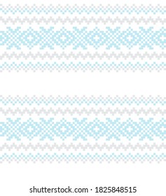 Sky Blue Christmas fair isle pattern background for fashion textiles, knitwear and graphics