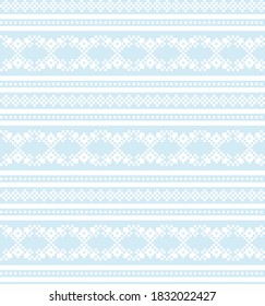 Sky Blue Christmas fair isle pattern background for fashion textiles, knitwear and graphics